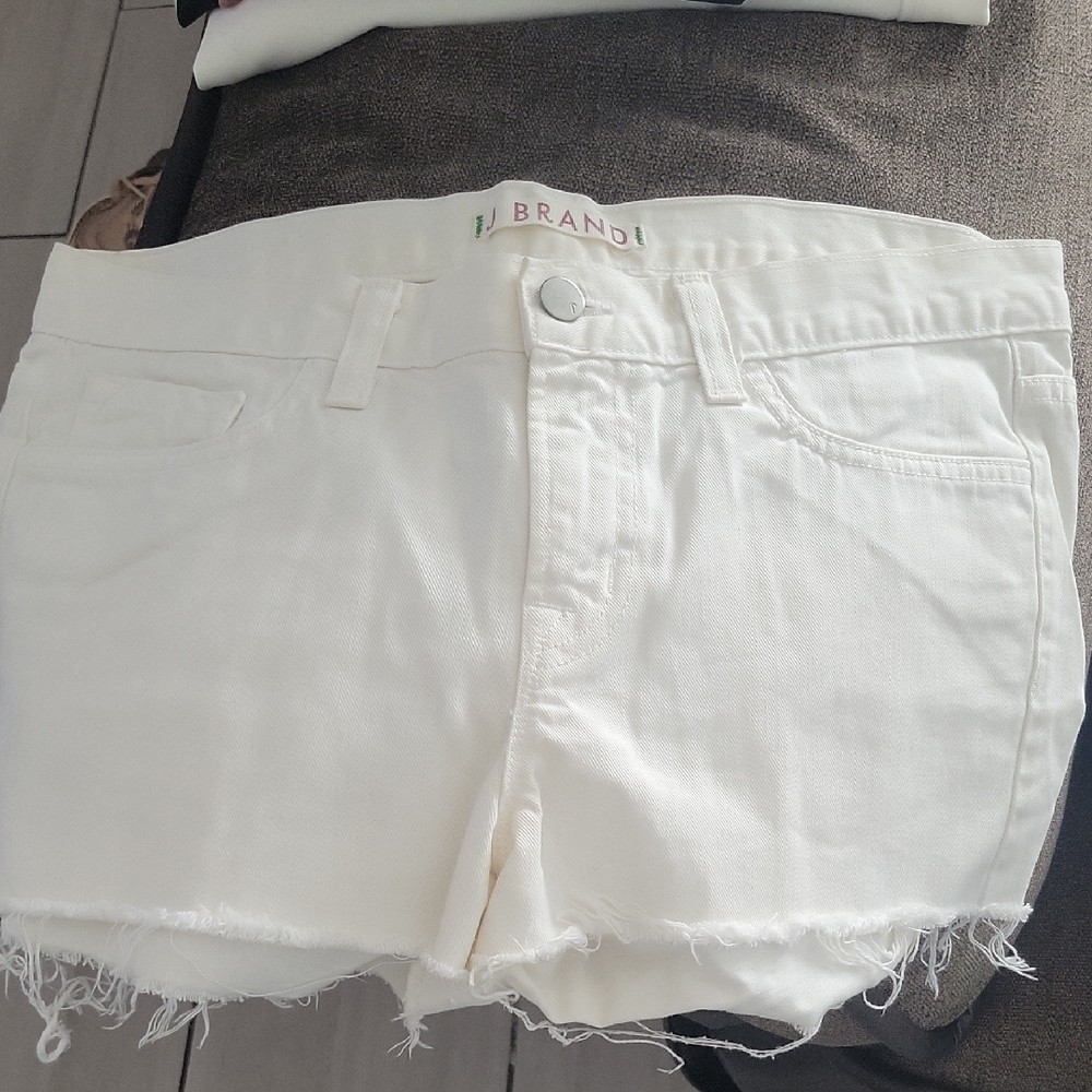 J Brand White Jean Shorts